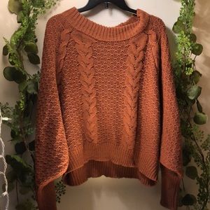 burnt orange knit sweater